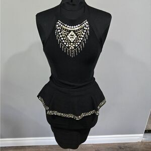 🐢 BEBE Halter Midi Dress With Metal Studs. Size M Like New.